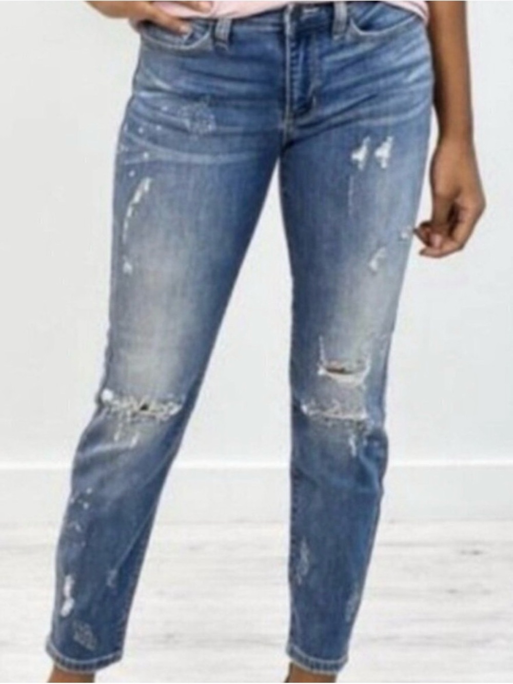 Judy Blue Shredding Up My Life Relaxed Straight Leg Jeans Size 31